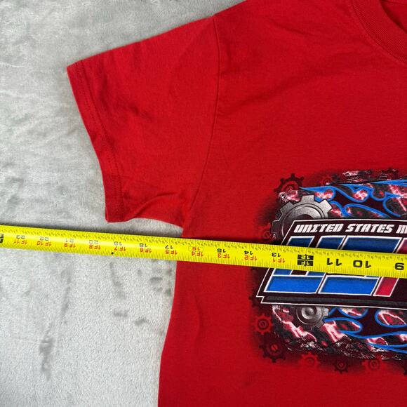 USMTS racing streetwear y2k front/back graphic tshirt mens Small - Picture 5 of 5